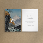 Ophelia - Wedding Invitation & Information Card - Mountains