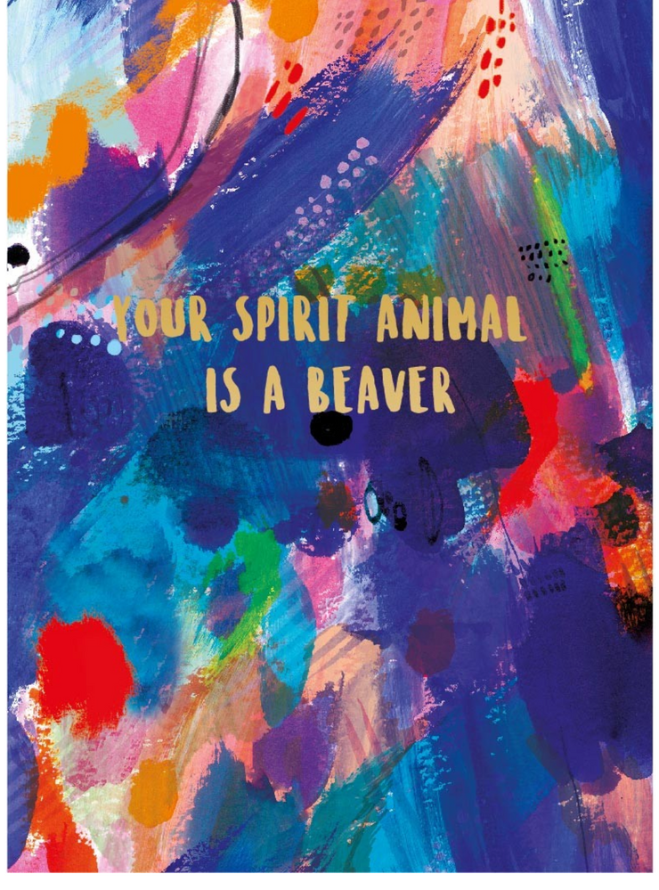 Paper Ninja - 'Your spirit animal is a beaver' Greetings card
